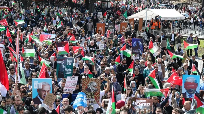 Manifestación en apoyo a Palestina y a la expedición Flotilla de la Libertad, que llevará 5.000 toneladas de ayuda humanitaria a la Franja de Gaza