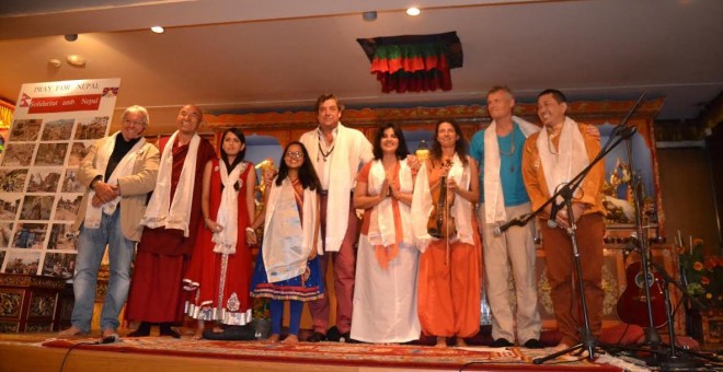 Imagen de la presentación del disco, el pasado 1 de julio en la Casa del Tibet de Barcelona.