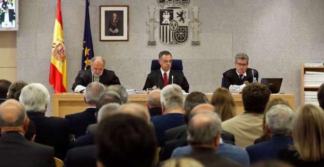 El tribunal del juicio en la Audiencia Nacional a la primera época de la Trama Gürtel. EFE