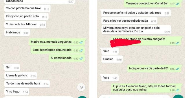 Conversaciones de Whatsapp de usuarios de forocoches con la joven que se desnudó en el Mercadona de Reus