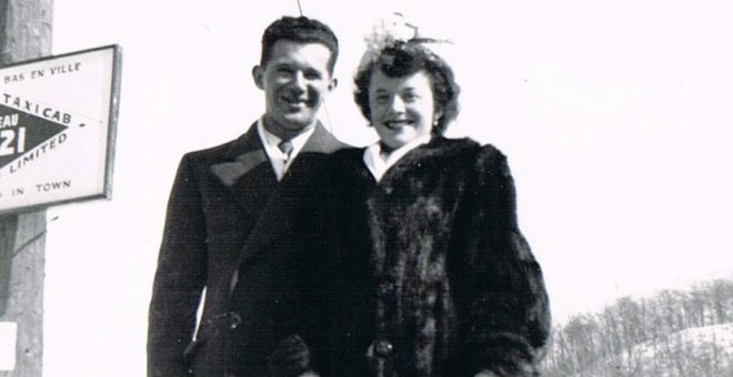 Howard y Nancy durante su Luna de miel en Montreal (1950)