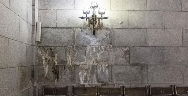 Humedades en la basílica del Valle de los Caídos. / J. GÓMEZ