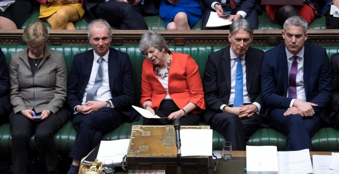 Theresa May durante su intervención en el Parlamento en Londres. | Reuters