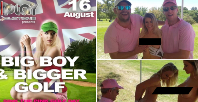 Un torneo de golf en Reino Unido cuenta con caddies desnudas.