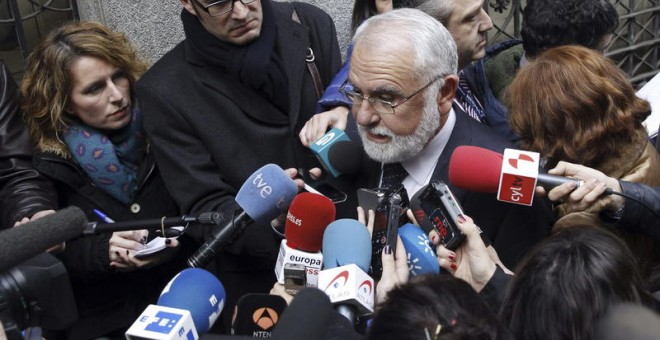 El expresidente de Les Corts, Juan Cotino, en una comparecencia en la Audiencia Nacional por el caso Gürtel. EFE