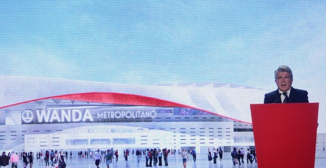La empresa china WANDA ha logrado aparecer en el nombre del futuro estadio del Atlético. /AFP