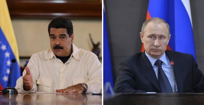 El presidente de Venezuela, Nicolás Maduro, y su homólogo ruso, Vladimir Putin.