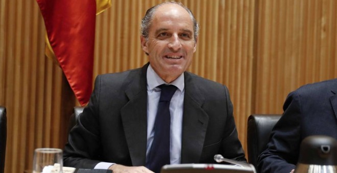 El expresidente de la Comunidad Valenciana Francisco Camps, durante su comparecencia ante la Comisión de Investigación sobre la presunta financiación ilegal del PP la semana pasada. EFE/Archivo
