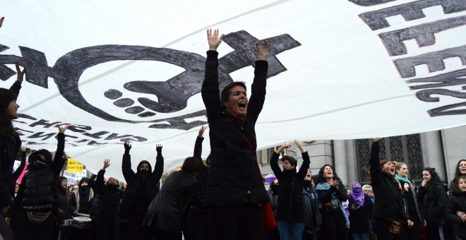 Las participantes en la marcha coreaban lemas como 'habían denunciado y las han asesinado' - Arancha Ríos