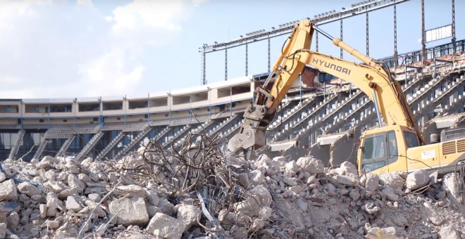 Obras de demolición del Estadio Vicente Calderón, en Madrid. IDEALISTA NEWS