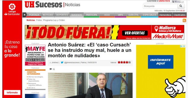 El diario 'Última Hora' ha participado de la campaña de la cúpula policial de Palma pidiendo la nulidad de las actuaciones del caso Cursach.