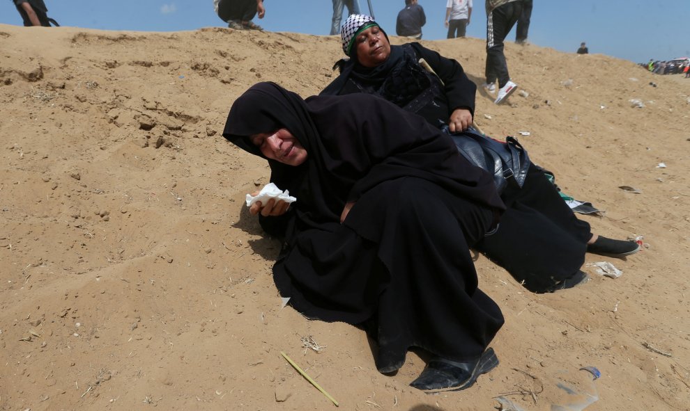 Mujeres palestinas se lamentan, Gaza - REUTERS