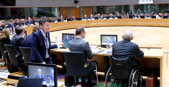 Ministros de Finanza europeos reunidos este martes en Bruselas REUTERS/Francois Lenoir
