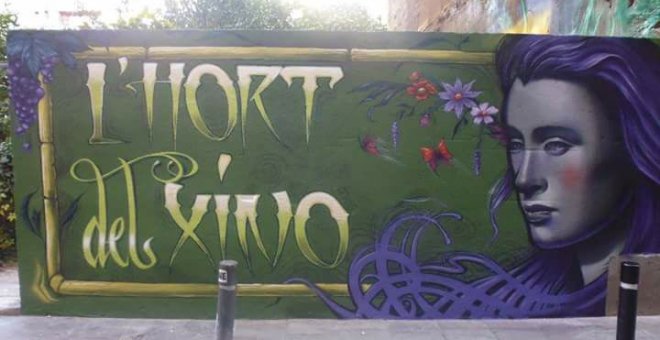 Un dels murals de l'Hort del Xino. HORT DEL XINO