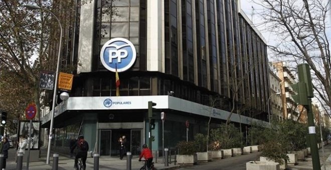 Sede del Partido Popular en la calle Génova en Madrid. EUROPA PRESS