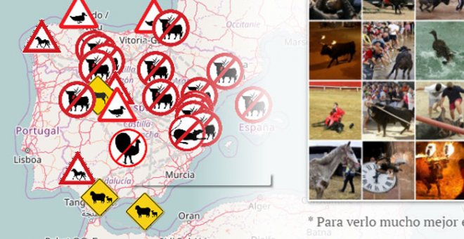 Mapa del maltrato animal elaborado por Público