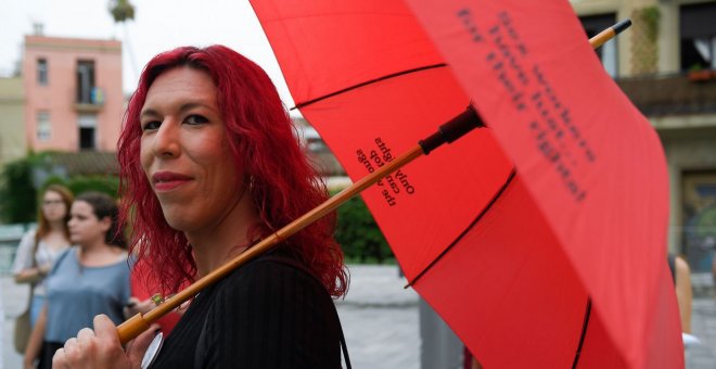Una miembro de OTRAS, el sindicato de prostitutas. AFP/Lluis Gene