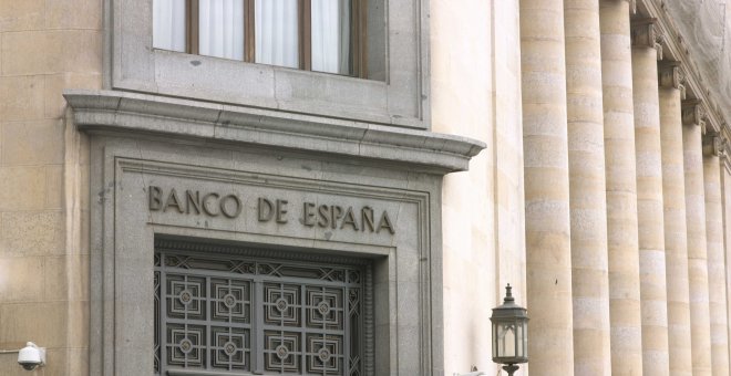Fachada de la sede del Banco de España en Zaragoza.