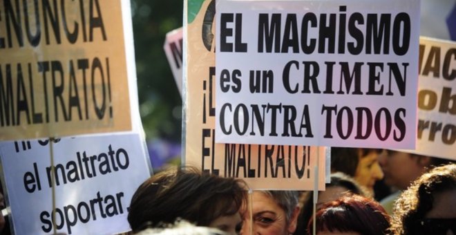 Manifestación contra la violencia machista, en Madrid. AFP/Curto de la Torre