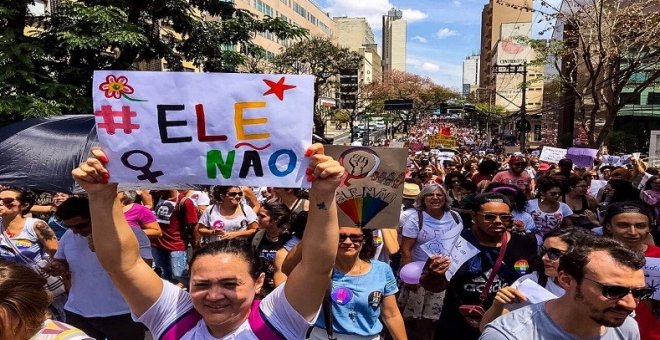 La campaña de Jair Bolsonaro levantó movilizaciones de protesta en diferentes ciudades de Brasil y de América Latina / @MidiaNINJA teleSur