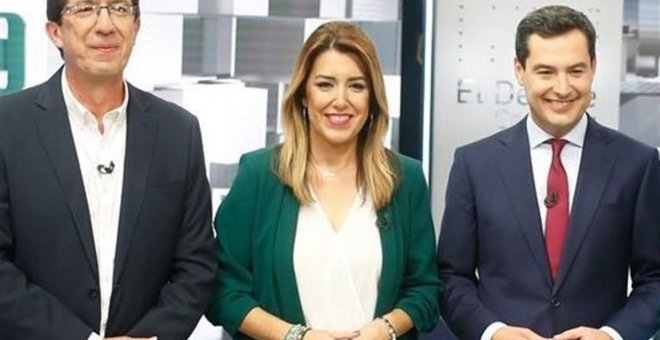 Juan Marín, Susana Díaz y Juanma Moreno