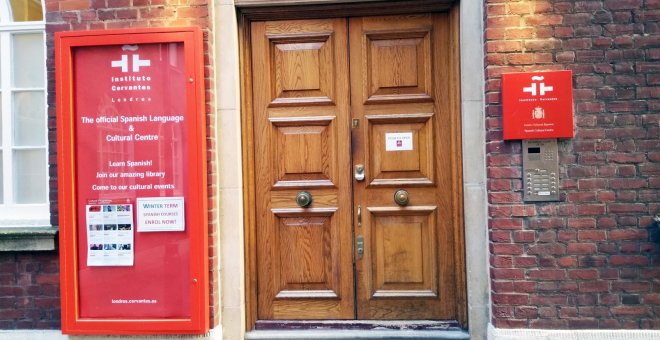 Fachada de la sede del Instituto Cervantes en Londres.