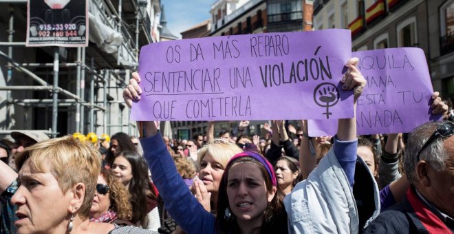 Imagen de archivo de una manifestación contra la sentencia de La Manada./ EFE