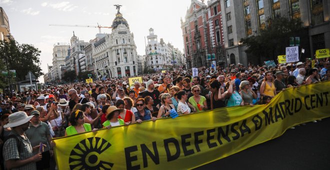 Manifestación en defensa de Madrid Central./EFE