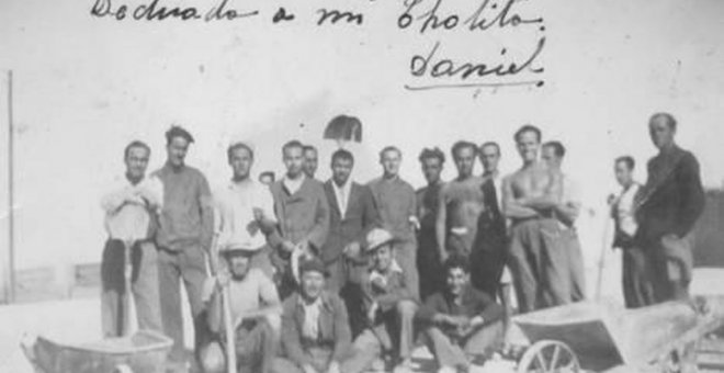 Fotografía de los españoles internados en el campo de Relizane (Argelia). Asociación Exilio