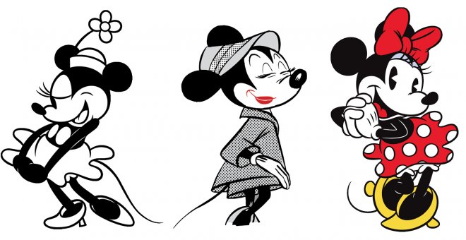 Evolución del boceto de Minnie Mouse. DISNEY