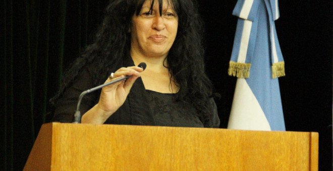 Sandra Ferrini en un discurso / FUNDACIÓN SANDRA FERRINI