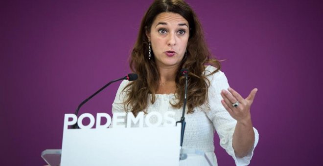 La portavoz de Podemos, Noelia Vera. - EFE