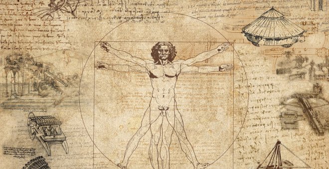 El 'Hombre de Vitruvio' de Leonardo guardaba un engaño en sus trazos. / Pixabay