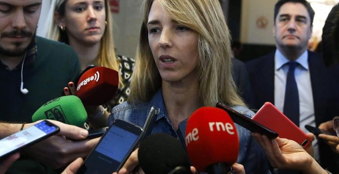 La portavoz del PP, Cayetana Álvarez de Toledo, en declaraciones a los medios
