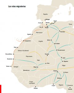 Mapa de las rutas migratorias de los menores migrantes.- SAVE THE CHILDREN