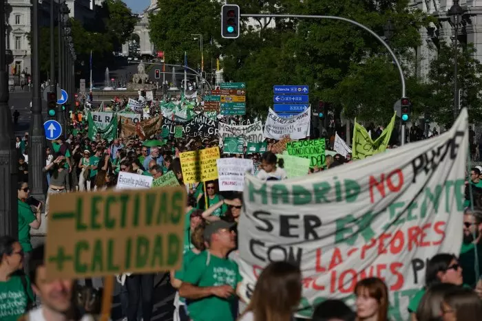 Las seis reivindicaciones de la Marea Verde en Madrid