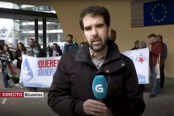 La televisión pública gallega oculta la movilización social contra la celulosa de Altri