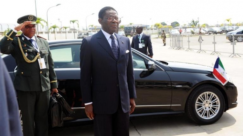 Teodoro Obiang, durante una visita oficial a Gabón en junio de 2013. - AFP