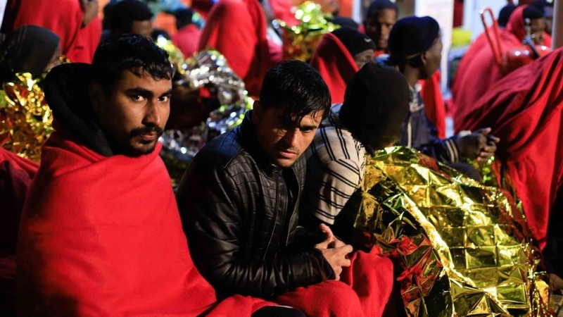 Imagen de archivo de unos migrantes recién llegados a España. EUROPA PRESS/Cristian Calvo.