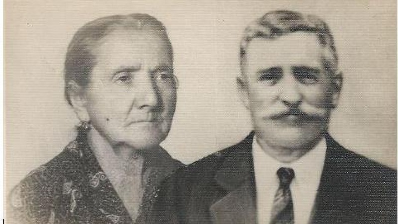 Genara González y Porfirio Rodríguez, abuelos de María del Carmen Rodríguez, que emigraron a Argentina.