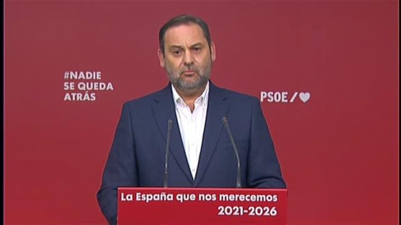 Ábalos sobre el resultado electoral en Cataluña: 'Los socialistas no defraudaremos la confianza que han depositado en nosotros'