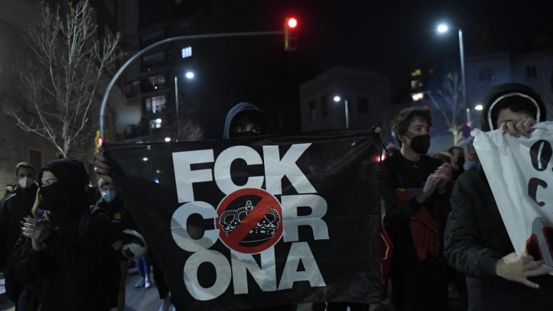 Protestas en Barcelona en apoyo a Hasél