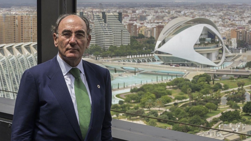 El presidente de Iberdrola, Ignacio Sánchez Galán, en las oficinas de la eléctrica en Valencia.