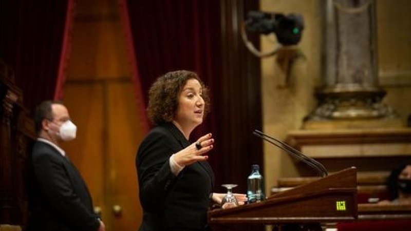 La portavoz parlamentaria del PSC, Alícia Romero   en una foto de archivo de una sesión plenaria en el Parlament de Catalunya a 15 de diciembre de 2020.