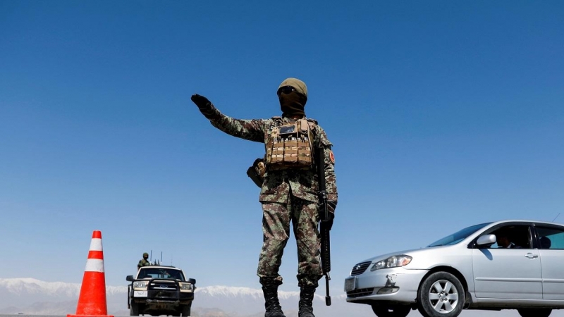 Soldado afgano en Kabul