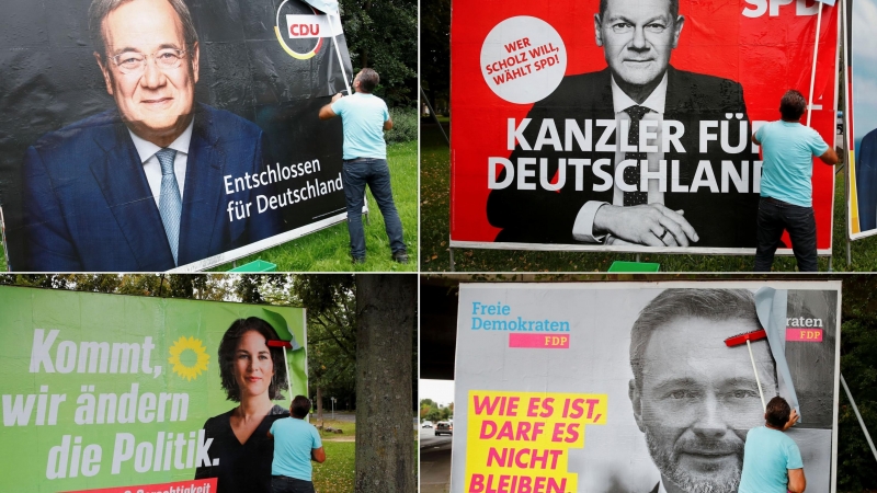 Carteles electorales en Alemania.