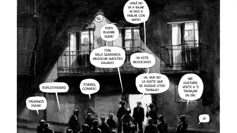 Una imatge de l'adaptació al còmic de 'Camí de Sirga', en la versió castellana.