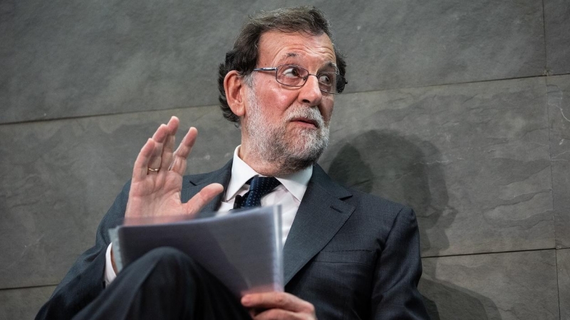 20/10/2021 El expresidente del Gobierno Mariano Rajoy, en un debate sobre periodismo y política