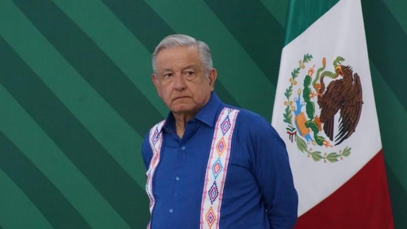 05/01/22. El presidente de México, Andrés Manuel López Obrador, durante una rueda de prensa en Oaxaca, a 20 de septiembre de 2021.