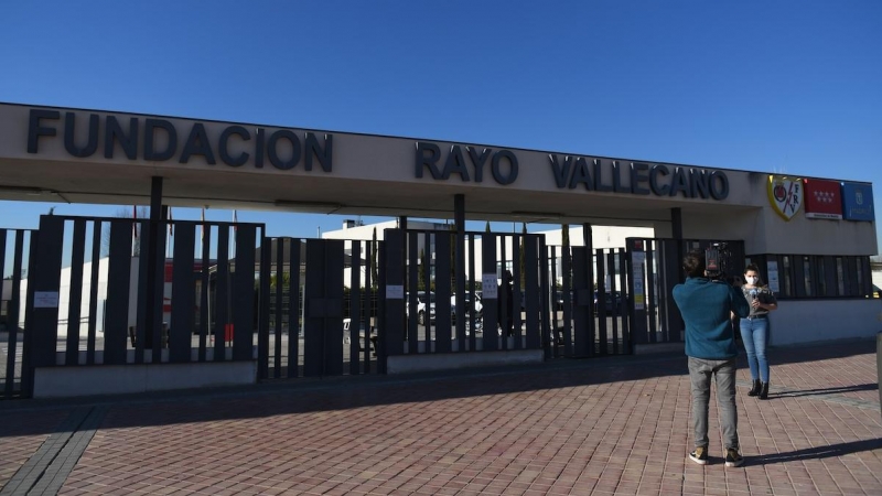 Entrada a la fundación del Rayo Vallecano durante un partido del Rayo Vallecano Femenino, a 2 de febrero de 2022, en Madrid.